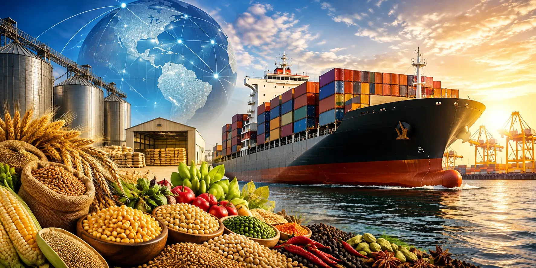 Foodgrain being procured and weighed at a procurement centre